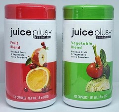Juice Plus+ – 1 Each Blended Fruit & Veg Juice Powders 120 ea/240 Caps