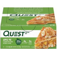 Quest Nutrition Protein Bar – Apple Pie – 12ct: 20g Protein, Chewy, Ready to Eat