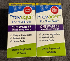 Lot Of 2 Genuine Sealed Boxes Of Prevagen 30×2 60 Berry Chewable Tablets
