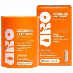 O Positiv URO Metabolism + Probiotic Capsules for Weight Management, 30 ct