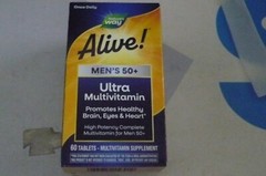 Nature’s Way Alive! Men’s 50+ Daily Ultra Multivitamin, High Potency- New