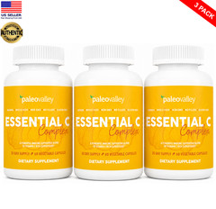 Paleovalley Essential C Complex Vitamin C Organic 180 Caps | 10/2026 | (3 Pack)