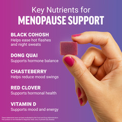 Force Factor Menopause Relief Black Cohosh Hot Flashes Hormone Balance 60 Chews