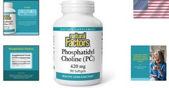 Liver Function Enhancer: 420mg Phosphatidyl Choline – 90 Allergen-Free Soft Gels