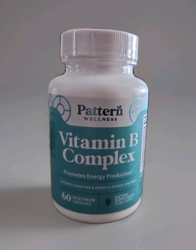 VITAMIN B COMPLEX Supplement Cell Support 60ct PATTERN WELLNESS 1/29