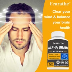 Brain Support Supplement – Support Healthy Brain Function Boost Focus 120 Caps