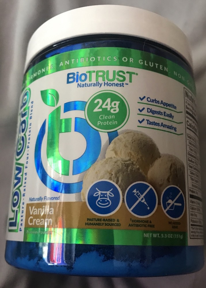 Bio Trust Low Carb 24g Clean Protein Vanilla Cream NET WT 5.3 OZ