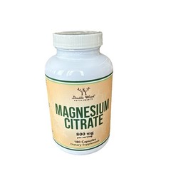 Double Wood Supplements – MAGNESIUM CITRATE 800 mg – 180 CAPSULES EXP : 01/2028