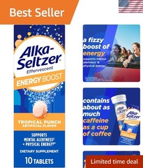 10ct Fizzy Energy Tablets with B Vitamins & Caffeine – Tropical Flavor