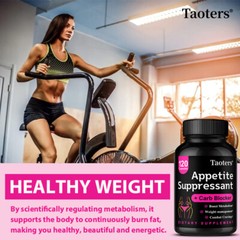 Appetite Suppressant 1000mg + Carb Blocker,Boost Metabolism 30 to 120 Caps