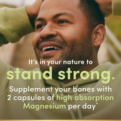 Nature’s Bounty High Absorption Magnesium Glycinate Supplements, 240mg, Supports