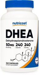 Nutricost DHEA 50mg, 240 Capsules – Gluten Free, Soy 240 Count (Pack of 1)