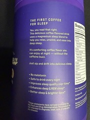MoonBrew Sleepy Coffee | Vanilla Latte flavor | Magnesium Sleep Aid | 15.12 Oz