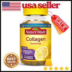 Nature Made Collagen Gummies with C & Zinc Biotin, Hydrolyze 60ct – 1 Pack – New
