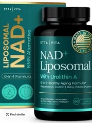 Etta Vita Liposomal NAD+ Supplement With Reservatol Urolothin A CoQ10 & Giloy