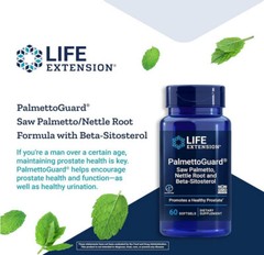 PALMETTOGUARD SAW PALMETTO NETTLE ROOT BETA- SITOSTEROL 60 Sgel LIFE EXTENSION