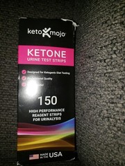 Keto-Mojo Ketone Urine Test Strips – 150 extra long strips – Exp 6/23