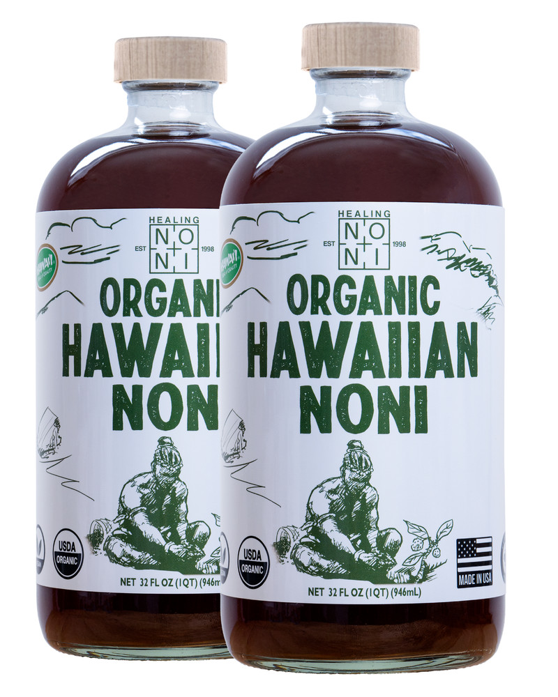 Healing Noni ® – Certified Organic Noni Juice – 2 x 32oz