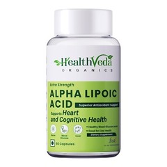 Health Veda Organics Alpha Lipoic Acid 300mg- 60 Veg Capsules For Men & Women