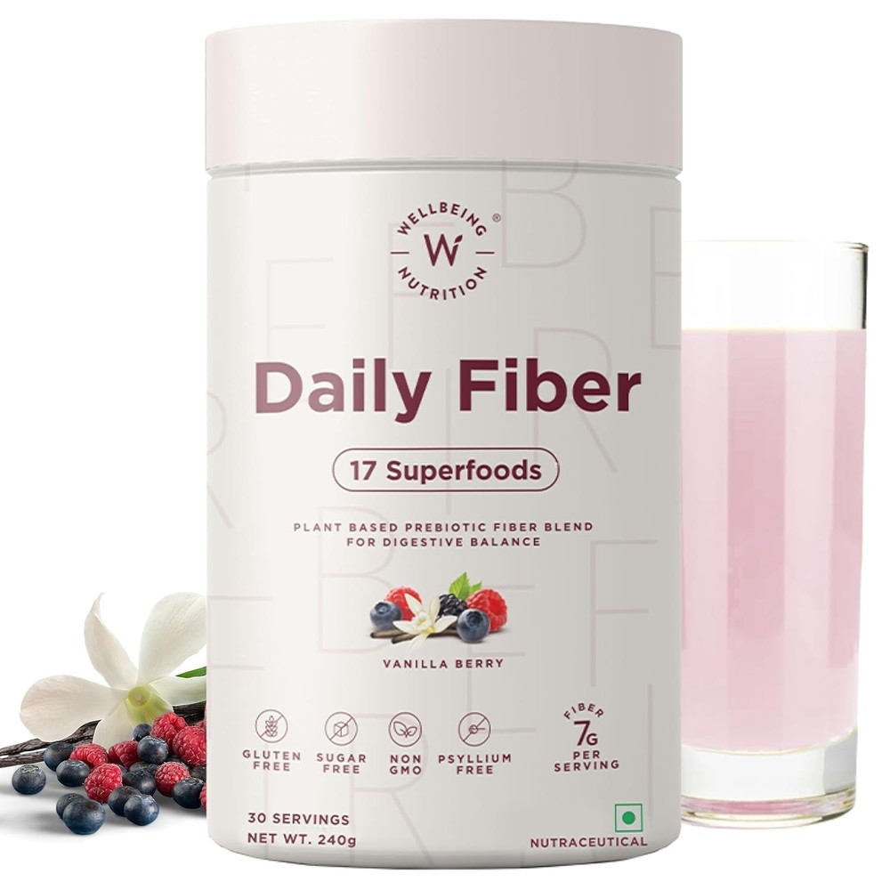 Wellbeing Nutrition Daily Fiber for Weight Management Constipation 30 Servings