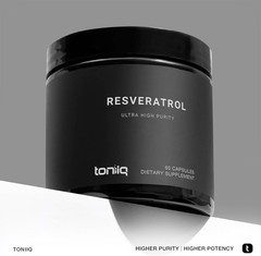 Toniiq Ultra High Purity Resveratrol Capsules – 98% 60 Count (Pack of 1)