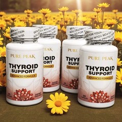 Lot 4 $45 Pure Peak Advanced Thyroid Support Supplement 60 Capsules Sealed 6/26
