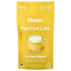 2 X Blume, Superfood Latte, Turmeric Blend, Caffeine Free, 4.4 oz (125 g)