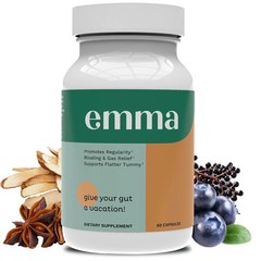 NEW Emma Gut Health Doctors Endorsed Supplement 60 Capsules -Relief from Gas