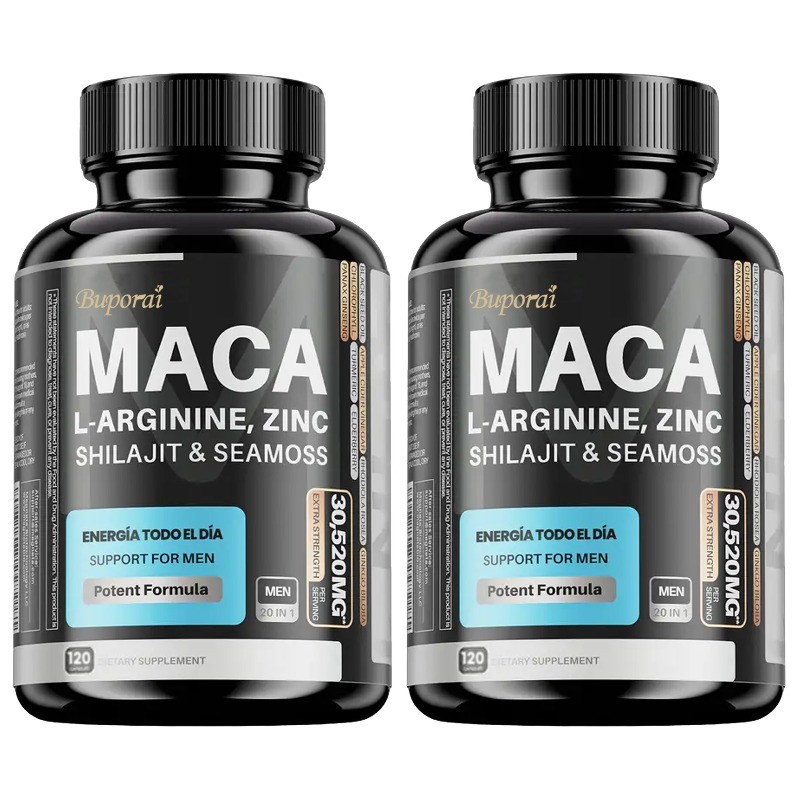 Maca L-arginine,Shilajit & Sea Moss 240pcs,Increase Muscle Mass,Improve Vitality