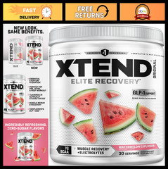 BCAA Powder for Muscle Recovery & Hydration, 7g BCAAs, Sugar-Free, Watermelon, 3