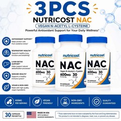 Nutricost N-Acetyl L-Cysteine (NAC) 1800mg, 90 Vegan Capsules – GMO Free, Gluten