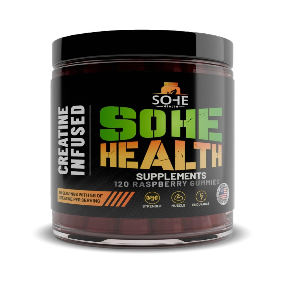 SOHE HEALTH CREATINE GUMMIES – 0.18oz CREATINE MONOHYDRATE PERSERVING,,