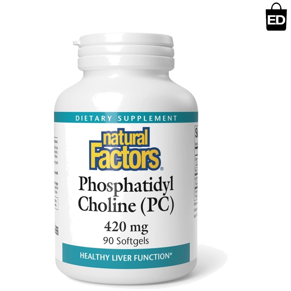 Liver Function Enhancer: 420mg Phosphatidyl Choline – 90 Allergen-Free Soft Gels
