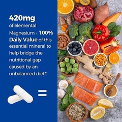 10 in 1 Magnesium Complex, 420Mg Elemental Magnesium | Ultra Strength, Max Absor