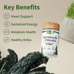 SNAP Gut Health Supplement&Snap Supplements Natural Spirulina and Chlorella–