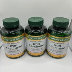 Nature’s Bounty Iron Glycinate 300 Count EXP 2/2028 Gentle Iron 3 Bottles