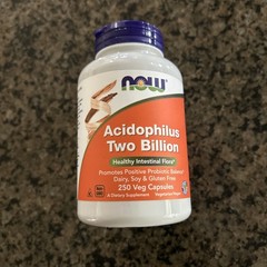 NOW Foods Acidophilus Two Billion 250 Veg Caps – Exp 06/2026