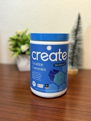 Create Creatine Gummies Blue Raspberry 90 Gummies Creapure NSF Certified Sport