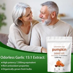 2 package Aged Pumpkin Seed Oil, 300 Softgels, 3000mg Odorless Heart & Immune