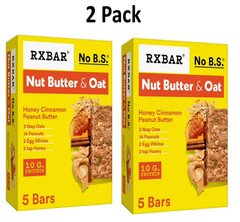 RXBAR Nut Butter and Oat Protein Bars Honey Cinnamon Peanut Butter, 10 Ct