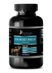 Deer Antler Velvet Extract Powder – Elk Velvet Antler 500mg – 30 Capsules