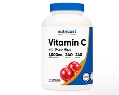 Nutricost Vitamin C with Rose Hips 1025mg, 240 Capsules