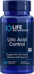 4 Pack Life Extension Uric Acid Control 3 month supply 60 veg cap