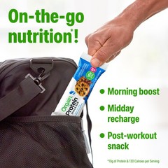 Organic Vegan Protein Bars, Chocolate Chip Cookie Dough – 10g Plant Based Pro…