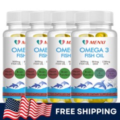 omega 3 3600mg fish oil capsules 3x strength 1296mg epa & dha, highest potency