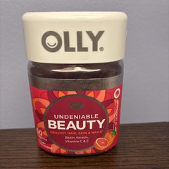 Olly Undeniable Beauty Gummies 60 Count Hair Skin Nails Support Grapefruit Fl…