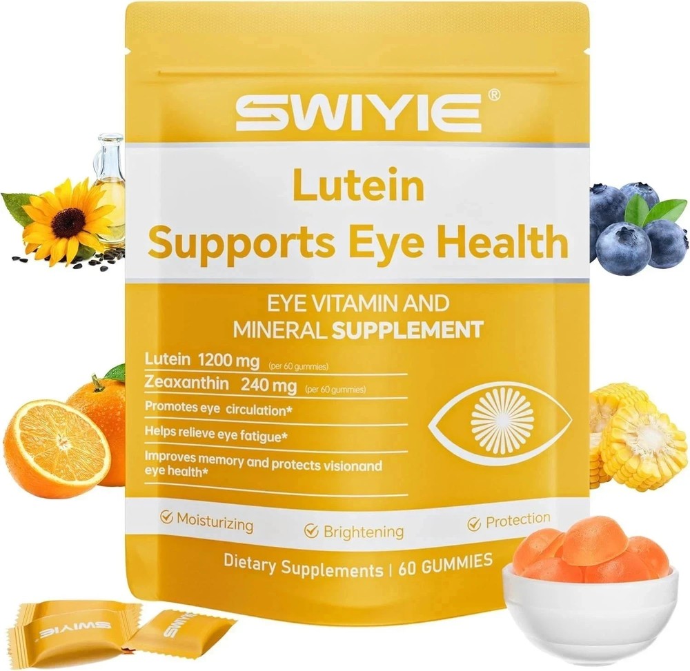 SWIYIE Lutein Gummies – Eye Health Support with Lutein & Zeaxanthin, 60 Gummie