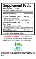 siberian ginseng root – St. John’s Wort Extract 475mg herbal supplement plus 2B