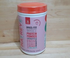 2 NATREVE New Zealand 100% Grass-Fed Whey Protein Pwdr Strawberry Shortcake 23.8