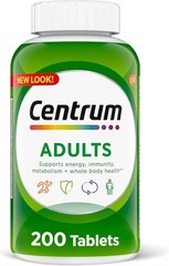 Centrum Adult Multivitamin/Multimineral Supplement with Antioxidants – 200 Count